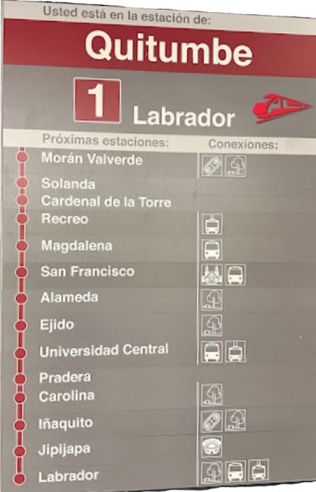 Paradas estacion quitumbe metro quito